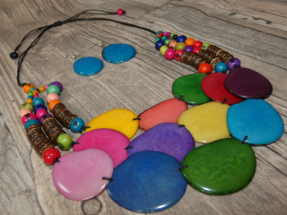 Set náhrdelník a náušnice (tagua IV)