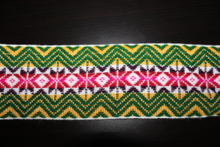 Pásek/lem (zelenočervený, 1 m)