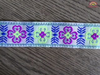 Stuha/lem (kytičky, fialová, 1m)