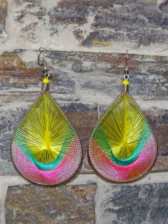 Náušnice velká slza (žluté)