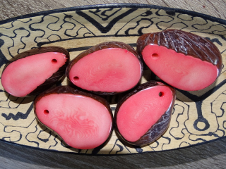 Tagua - plátek supersilný (lososový)