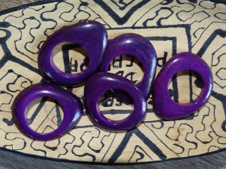 Tagua - donut (skrz, fialový)