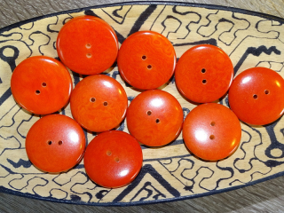 Knoflík klasik (oranžový)