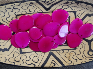 Tagua - plátek (mini, růžový)