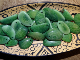 Tagua - úlomek velký (zelený)