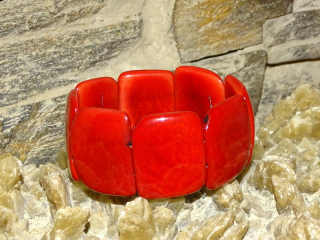 Náramek tagua (červený)