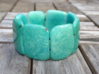 Náramek tagua (aqua)
