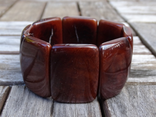 Náramek tagua (tmavě hnědý)