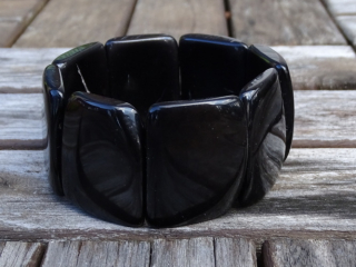 Náramek tagua (černý)