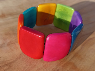 Náramek tagua (duhový)