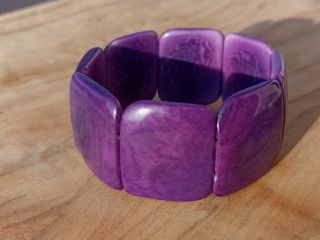 Náramek tagua (fialový)