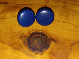 Náušnice tagua (malé, zapichovací, modré)