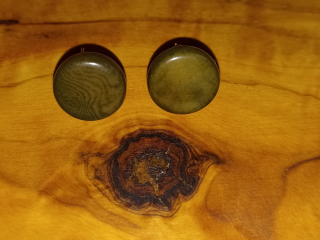 Náušnice tagua (malé, zapichovací, olivové)