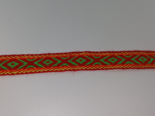 Pásek/lem (červený II, 1,5 cm, 1 m)