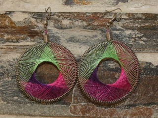 Náušnice kolo (růžové)