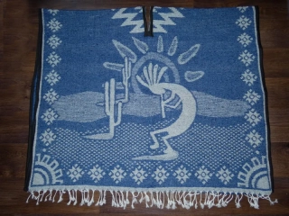 Pončo (Kokopelli, modré)
