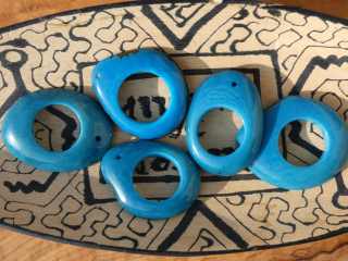 Tagua - donut (tyrkysový)