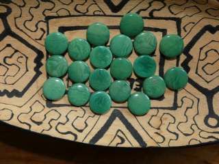 Tagua - placička 12 mm (aqua)