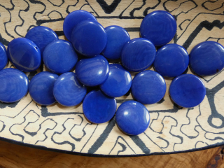 Tagua - placička 18 mm (modrá)