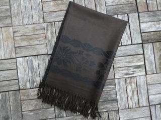 Široký šál (tmavě hnědý)