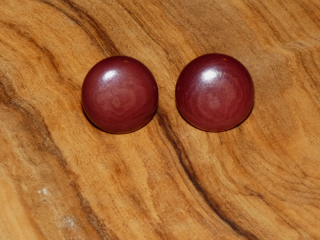 Náušnice tagua (malé, zapichovací,vínové)